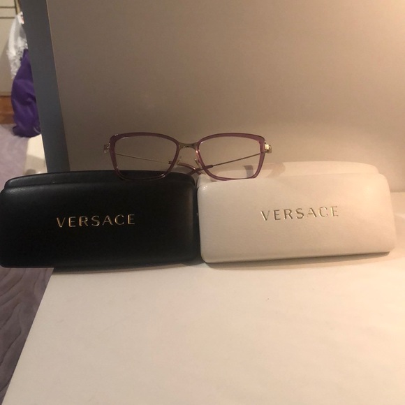 Versace women’s frame-Pale Gold / Violet Transp main image 5